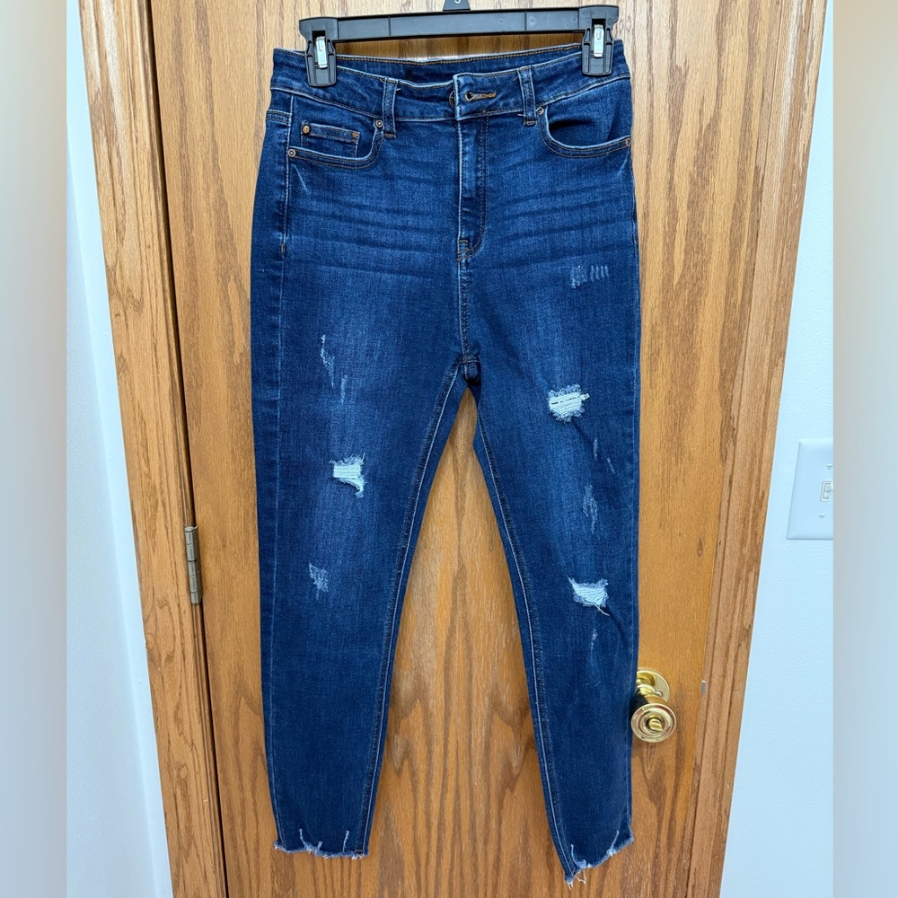 Pre-owned Enjean Women’s Jeans Dark Blue High Rise Skinny Size 9